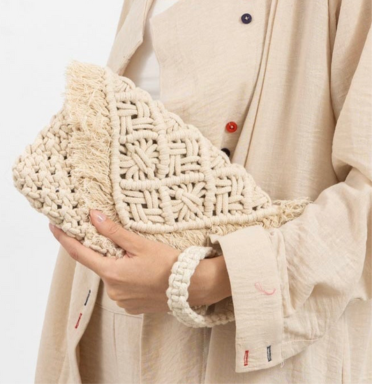 Macrame Clutch - Boho Yarn