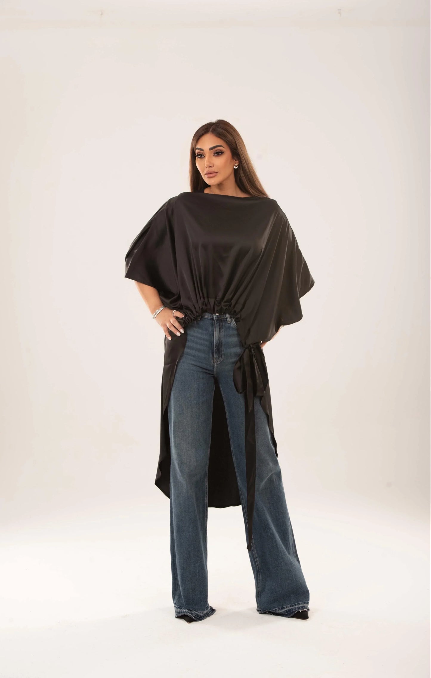 Off shoulder Tie-Waist Tunic