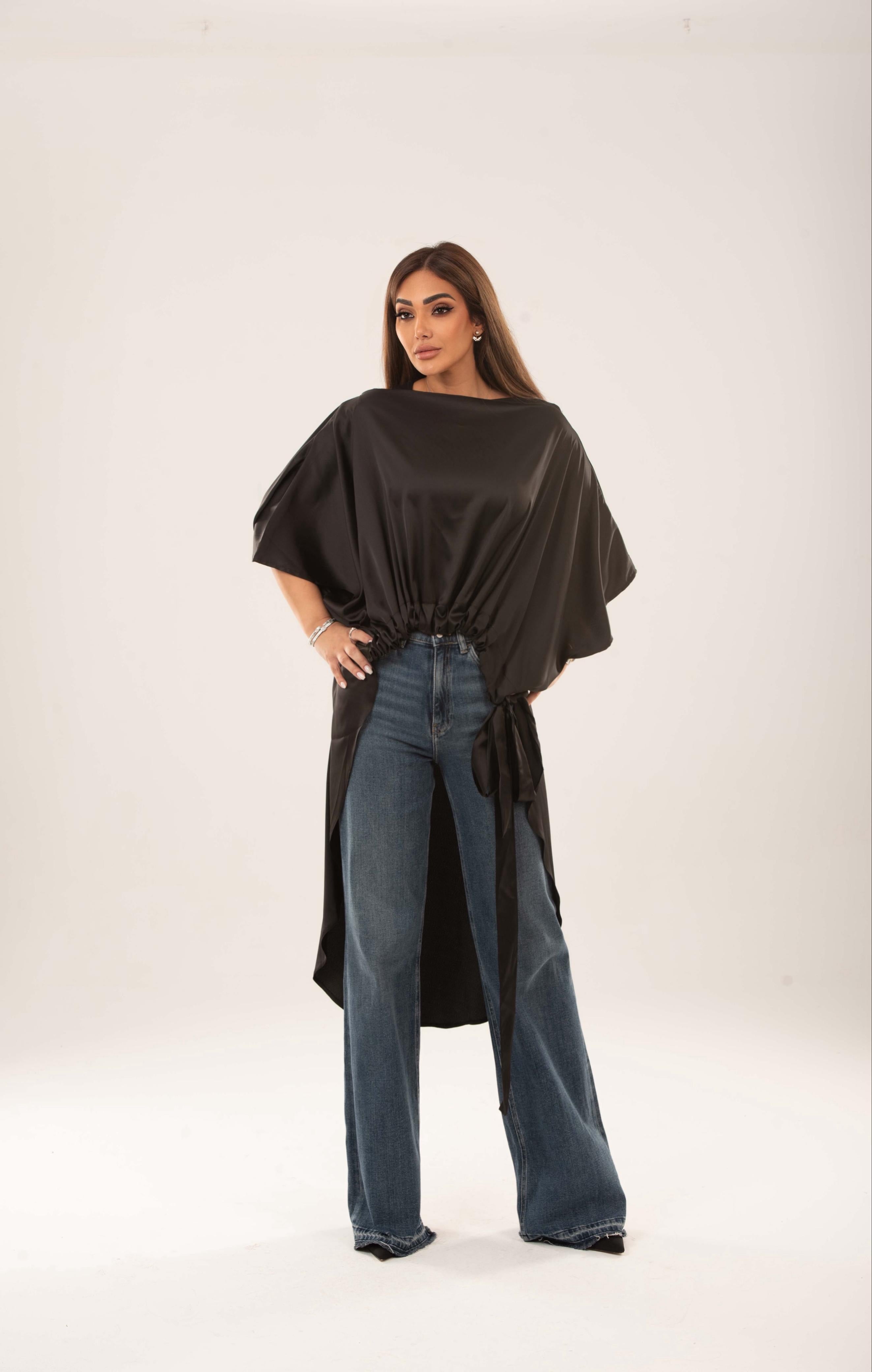 Off shoulder Tie-Waist Tunic