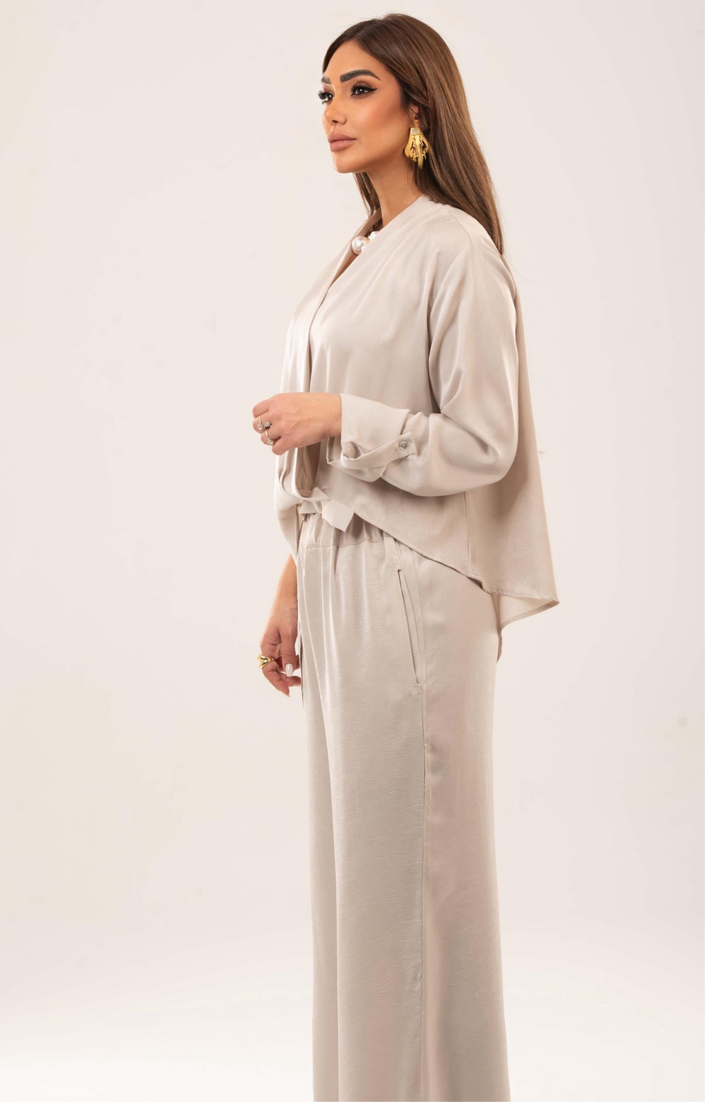 Satin asymmetrical Set