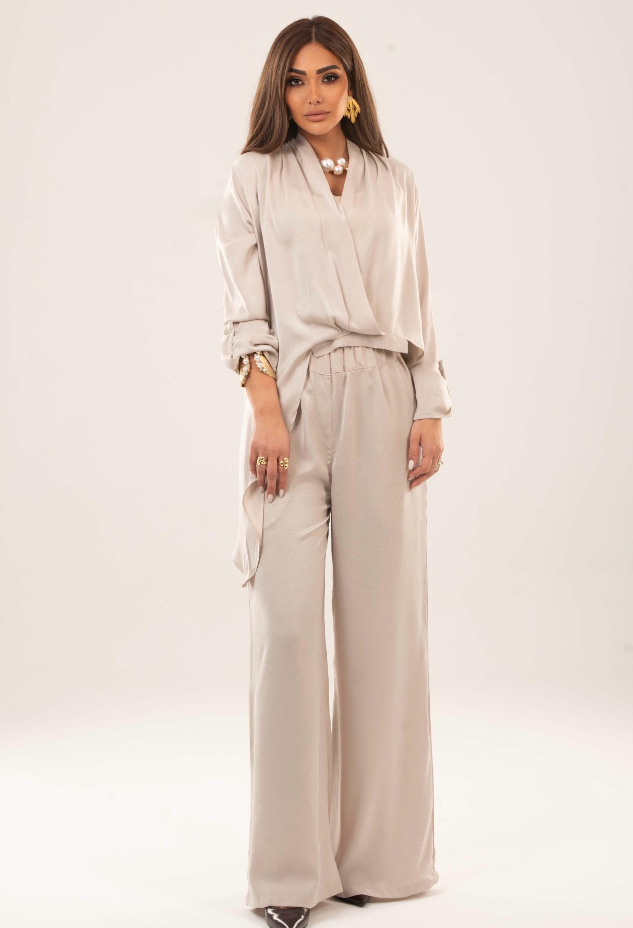 Satin asymmetrical Set