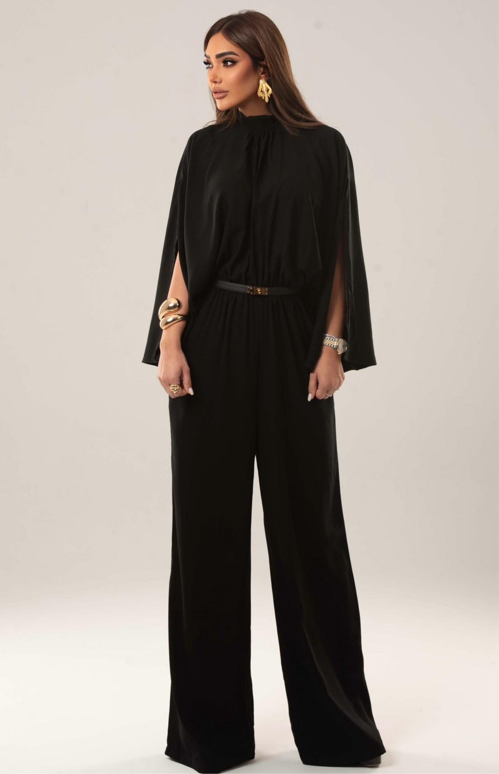 Wide Leg Open Sleeves Jumpsuits - Amaze