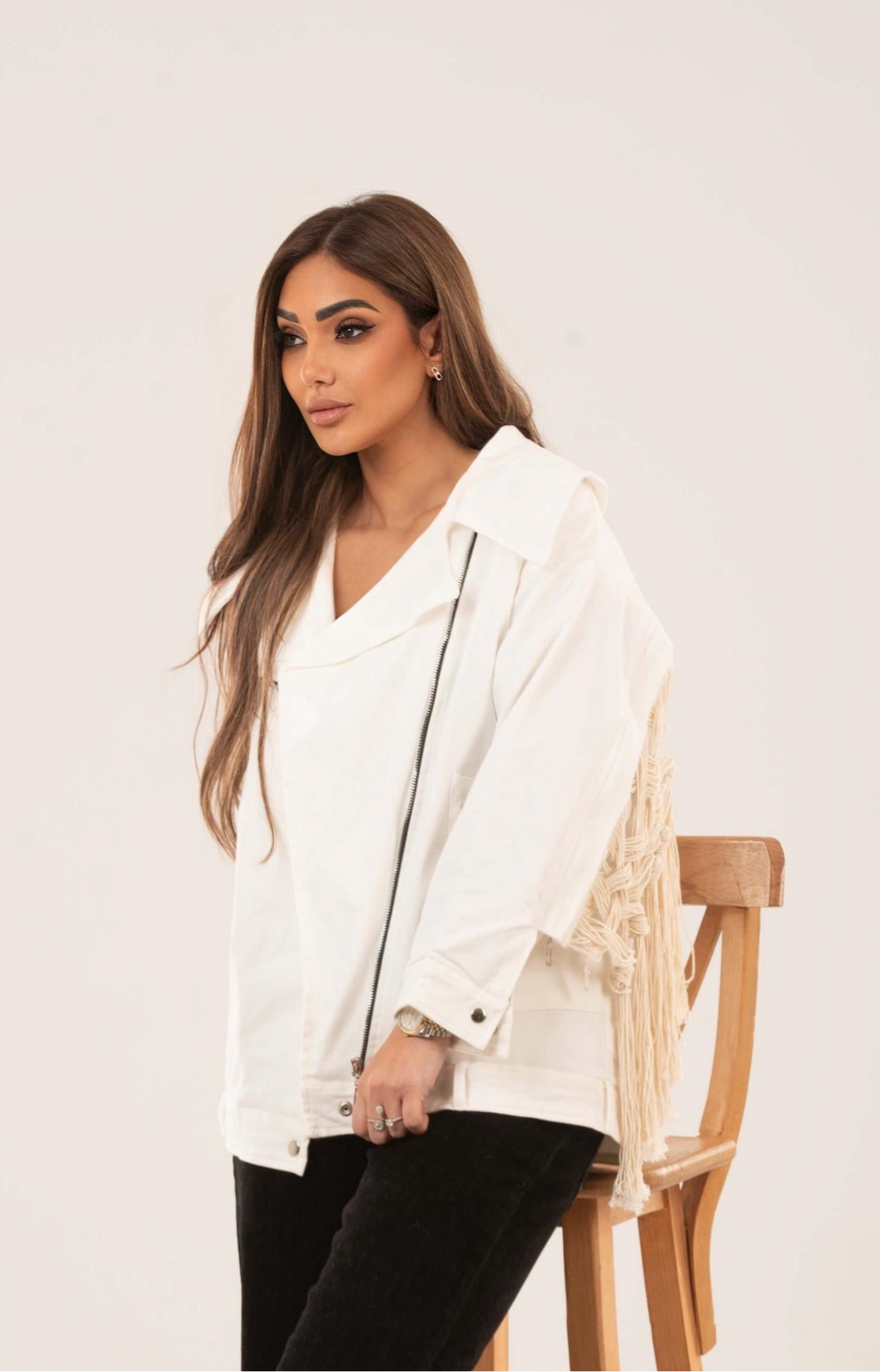 Boho Fringe Oversized Jacket - Amaze