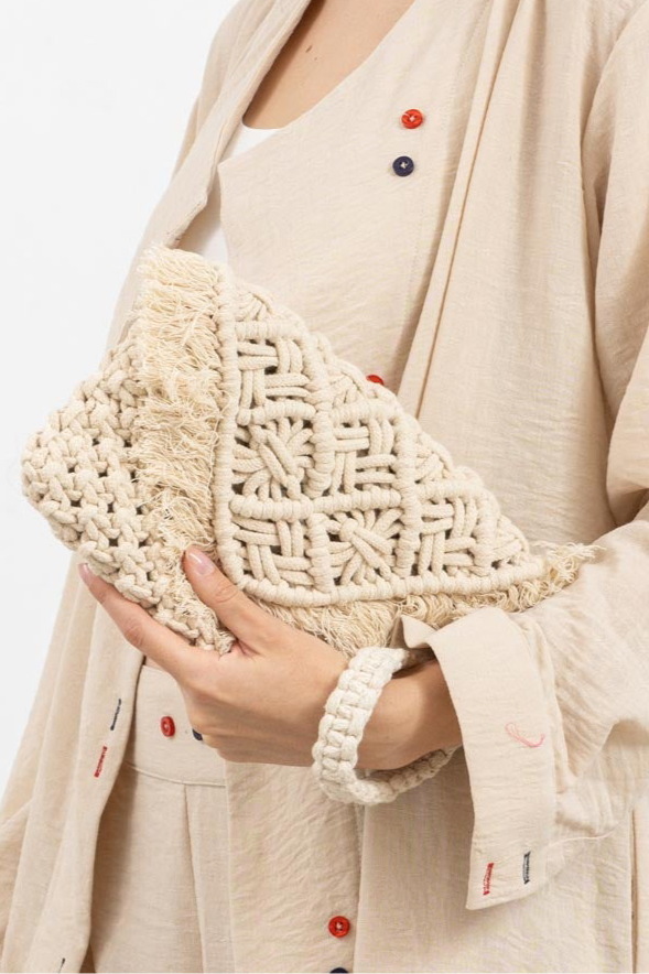 Macrame Clutch - Boho Yarn