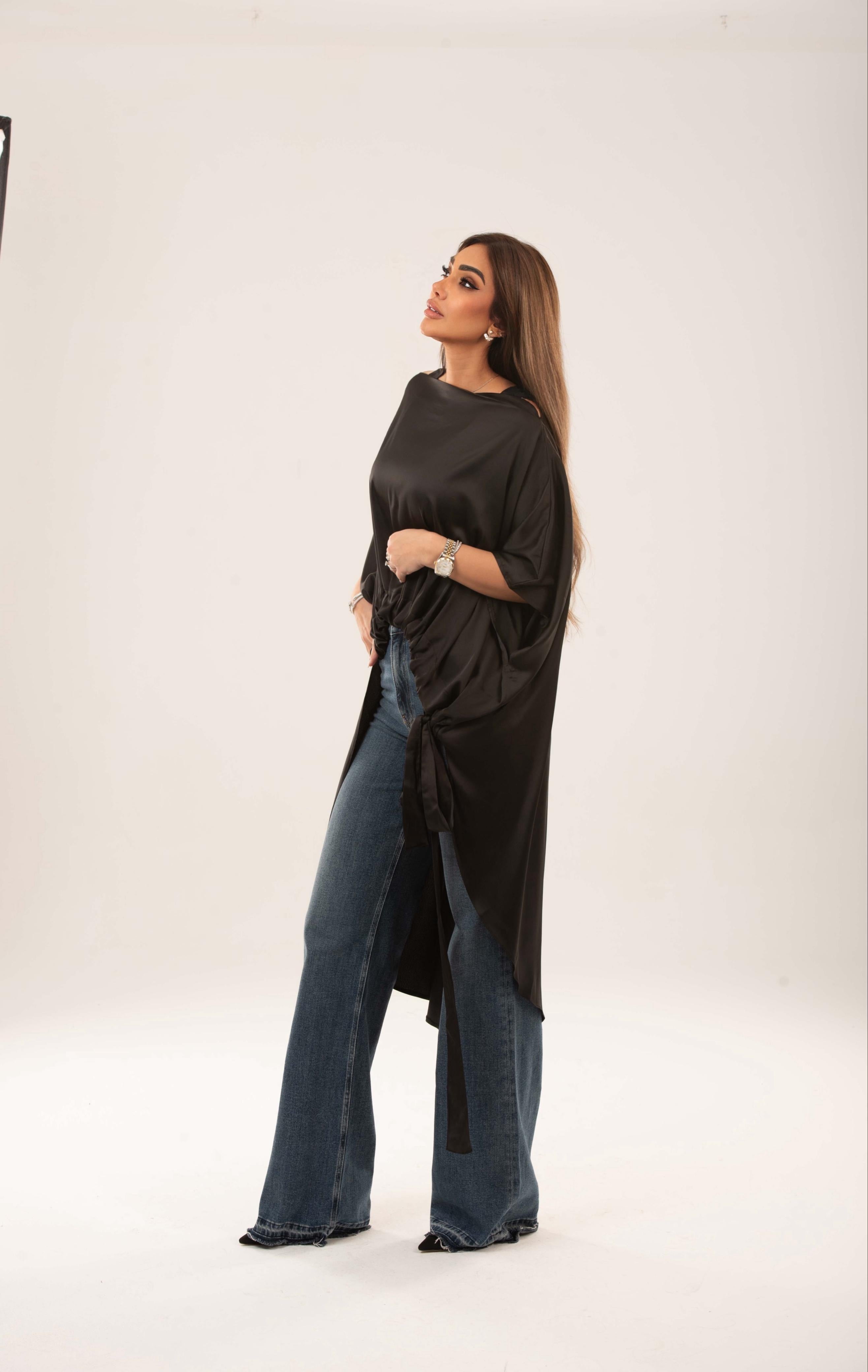 Off shoulder Tie-Waist Tunic