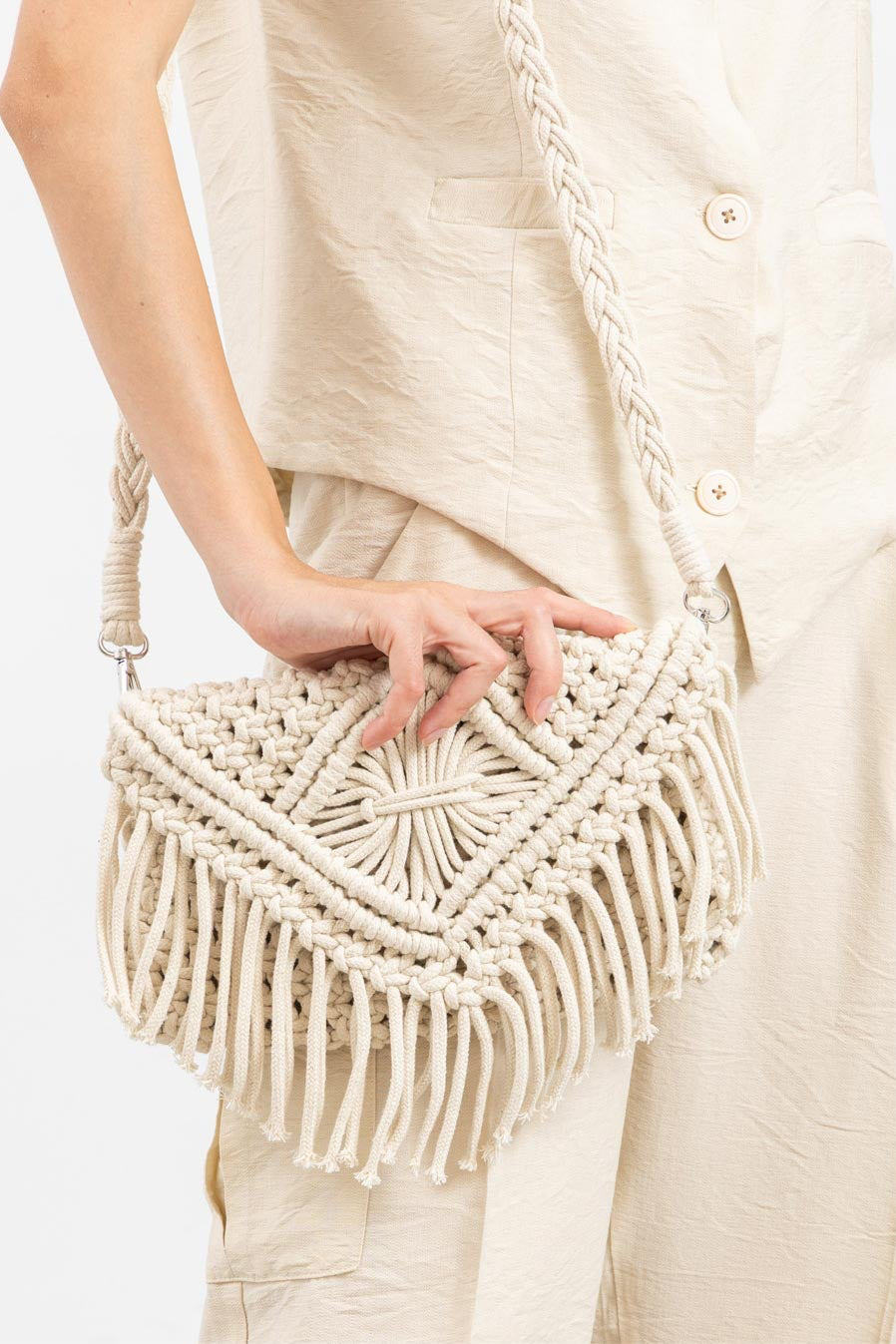 Macrame Cross bag - Boho Yarn