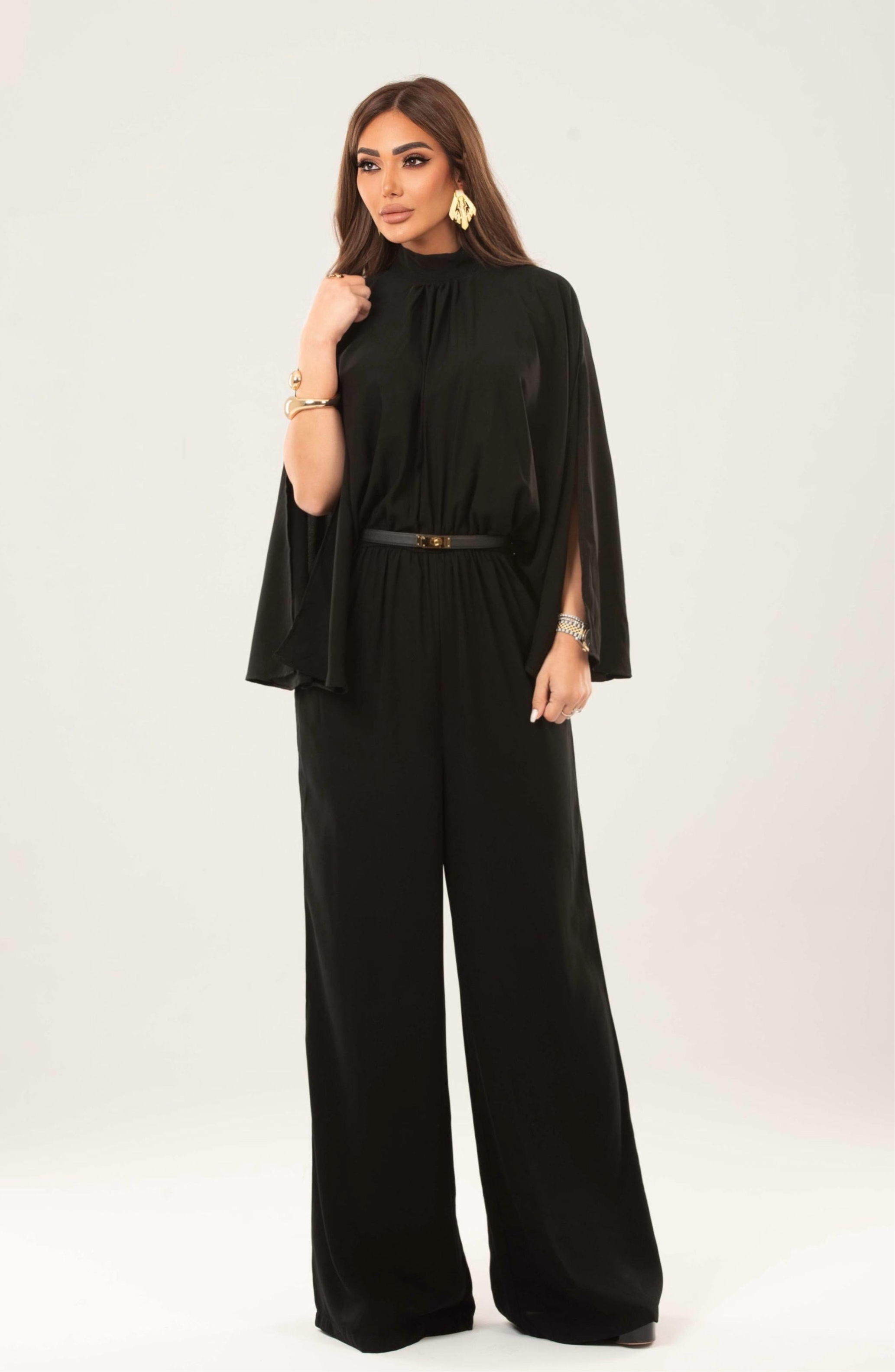 Wide Leg Open Sleeves Jumpsuits - Amaze