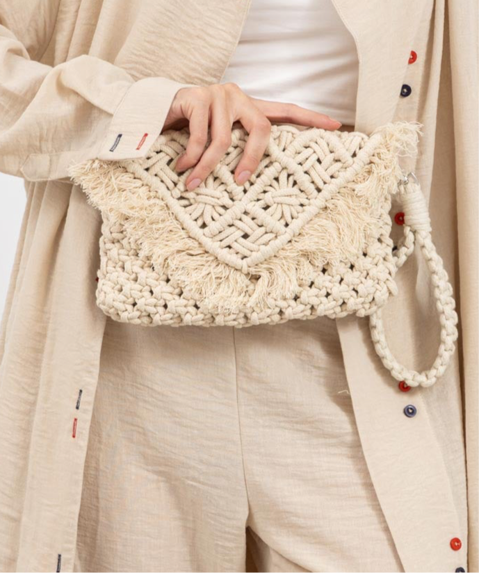 Macrame Clutch - Boho Yarn