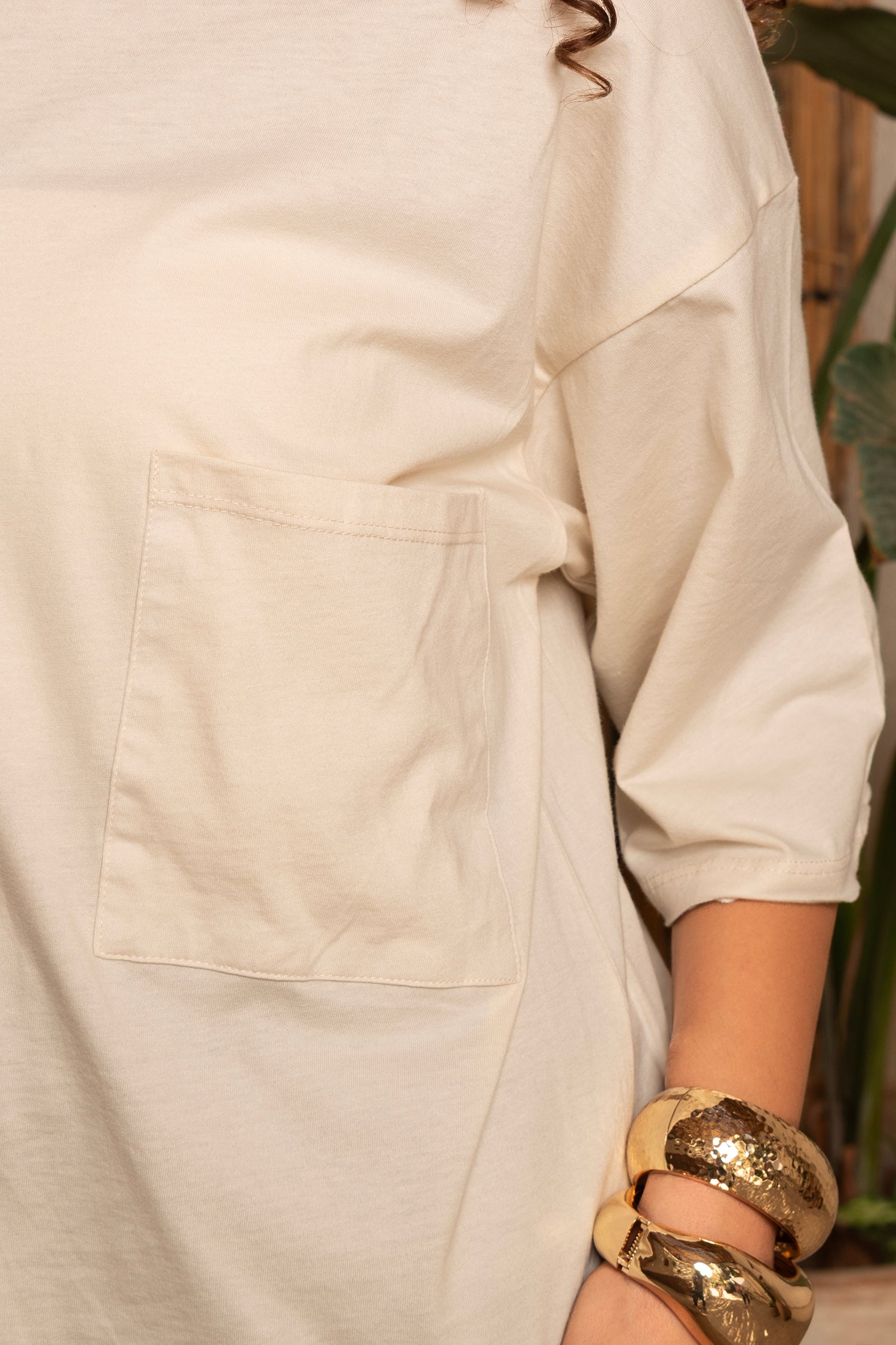 Oversized High Low Unfinished Edge T-shirt