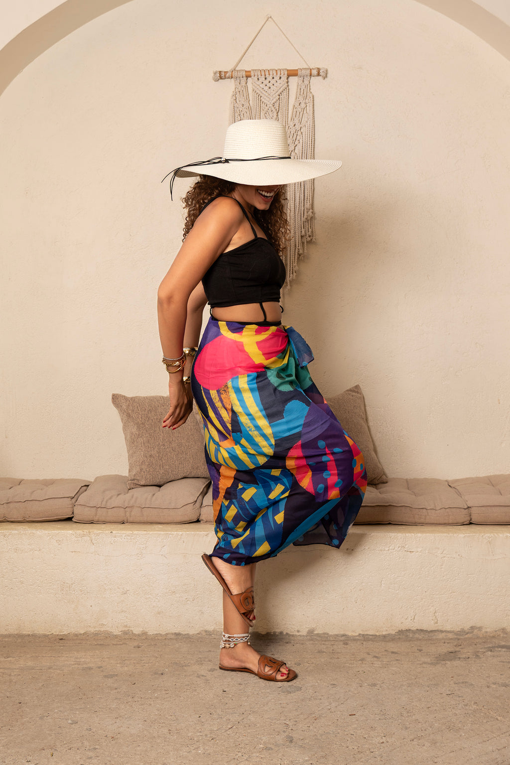 Flower power wrap coverup