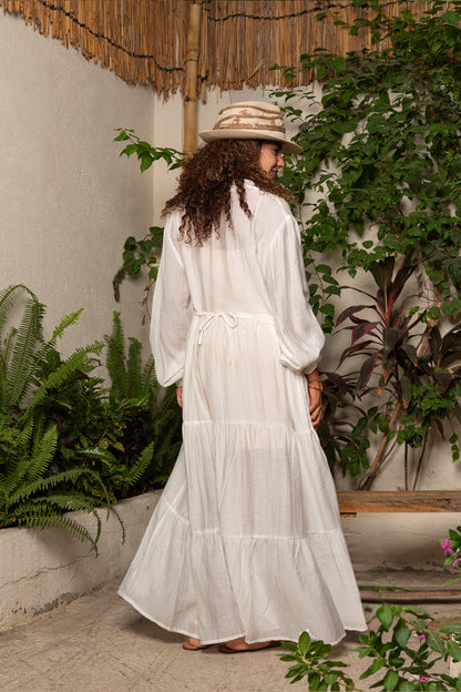 Long sleeves maxi dress
