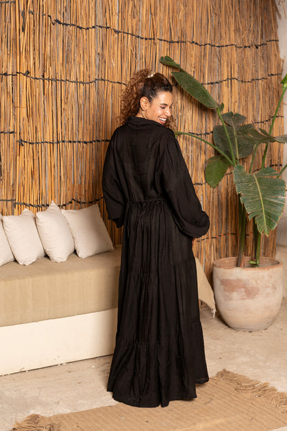 Long sleeves maxi dress