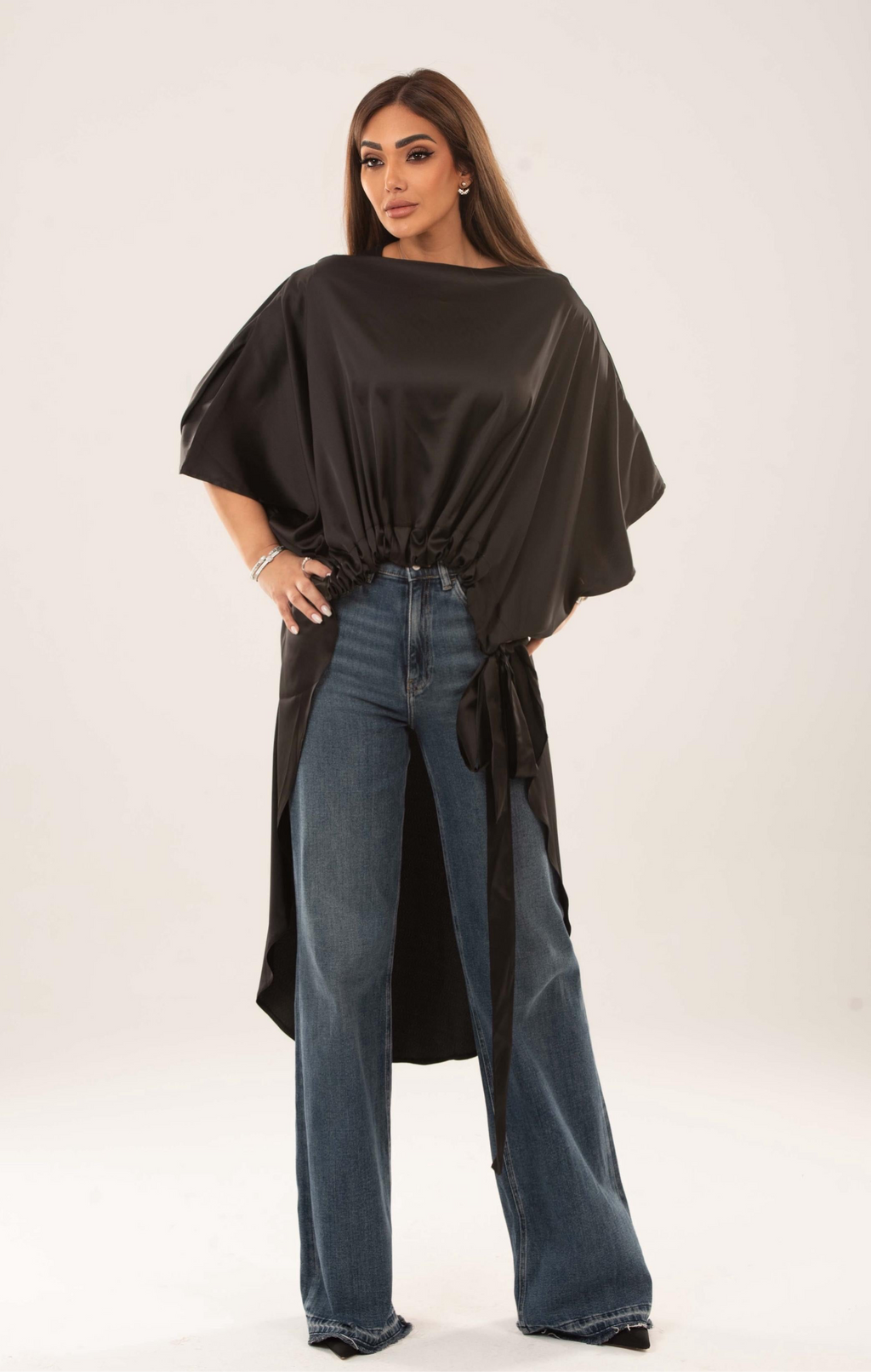 Off shoulder Tie-Waist Tunic