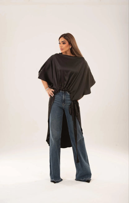 Off shoulder Tie-Waist Tunic