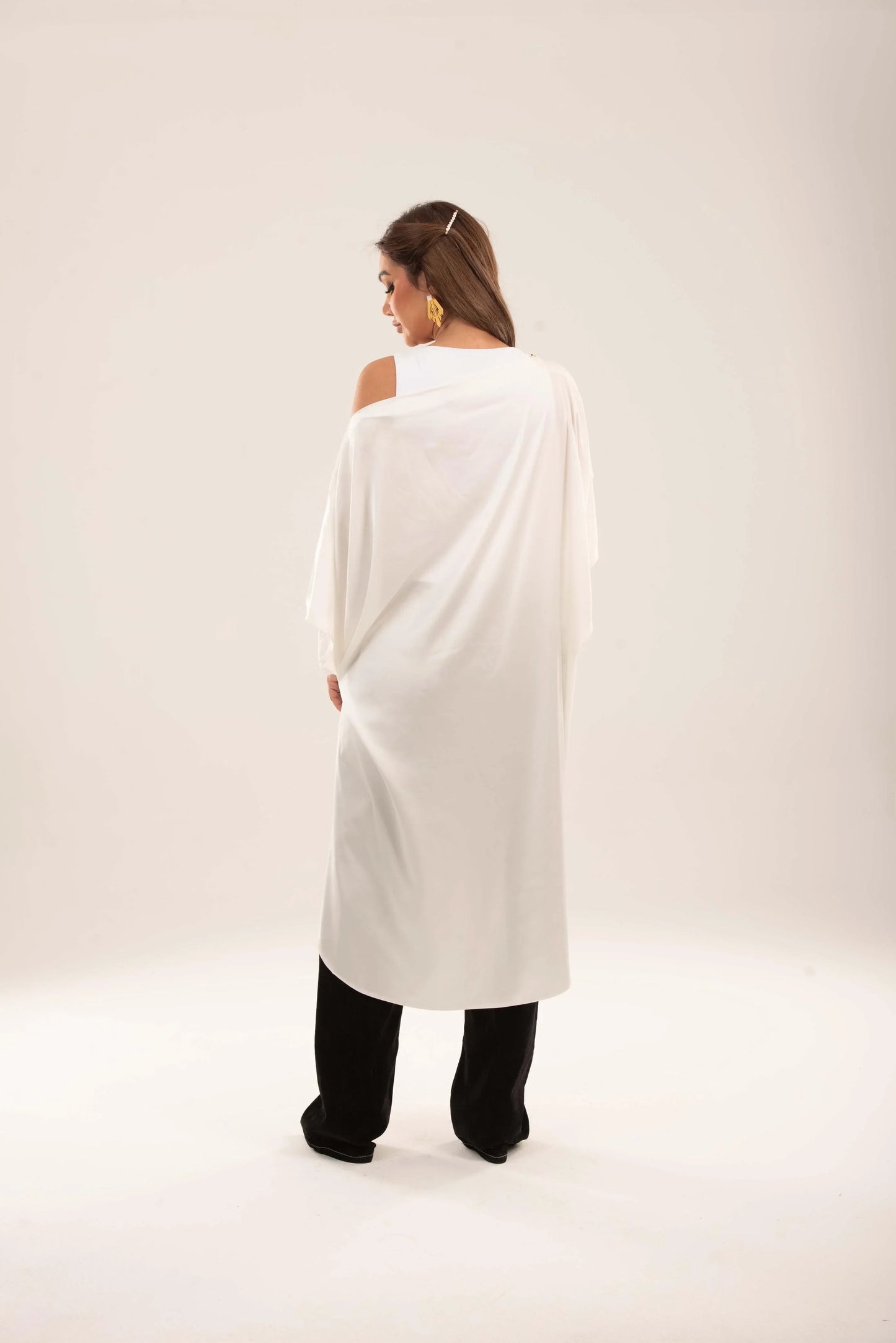 Off shoulder Tie-Waist Tunic
