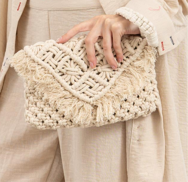 Macrame Clutch - Boho Yarn