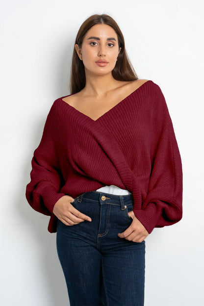 Twisted Knitted Pullover - Amaze