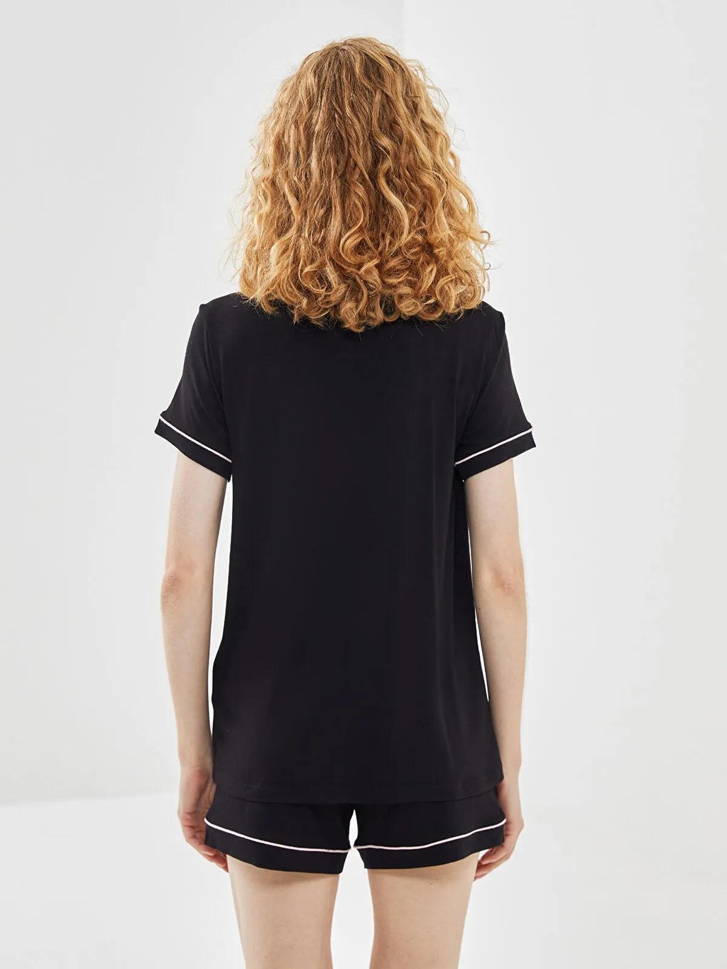 Collared Neck Women's Shortie Pyjama Set