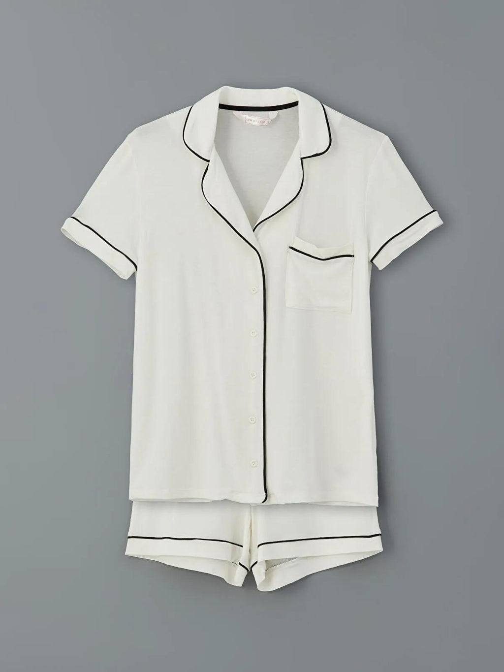 Collared Neck Women's Shortie Pyjama Set