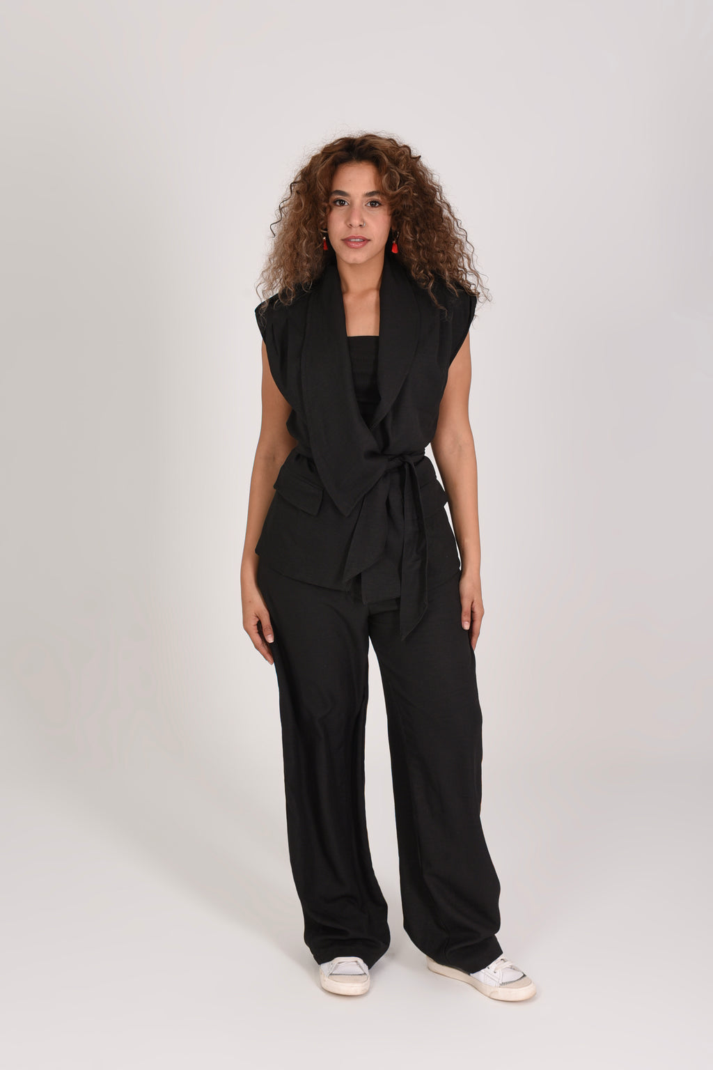 Soft Blended Linen Belted set