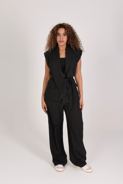 Soft Blended Linen Belted set