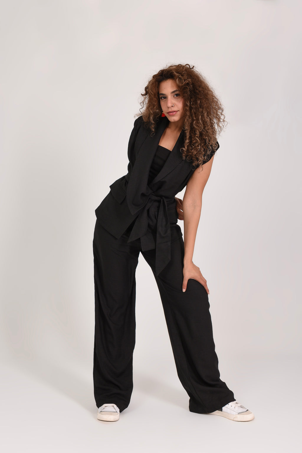 Soft Blended Linen Belted set