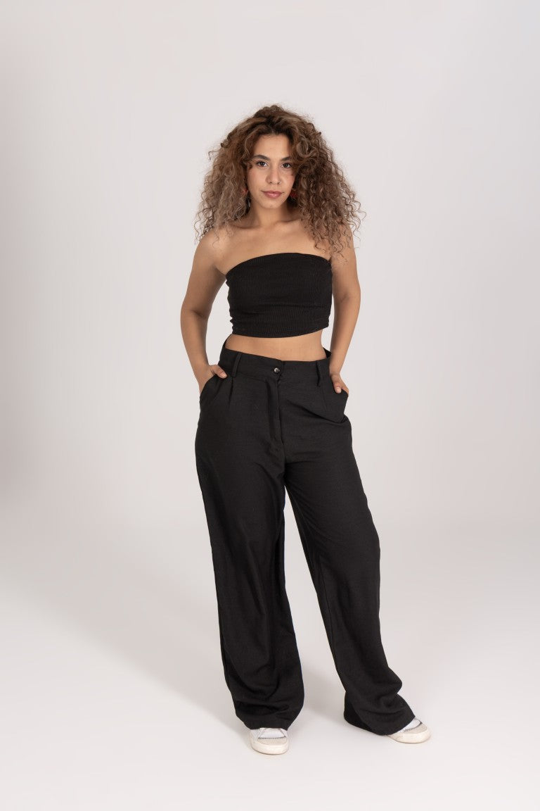 Soft Blended Linen Belted set
