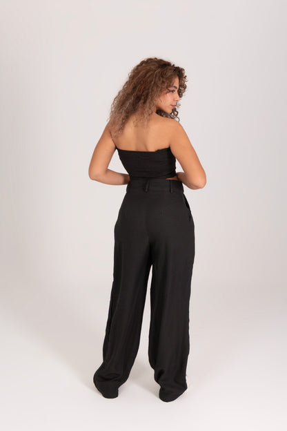 Soft Blended Linen Belted set