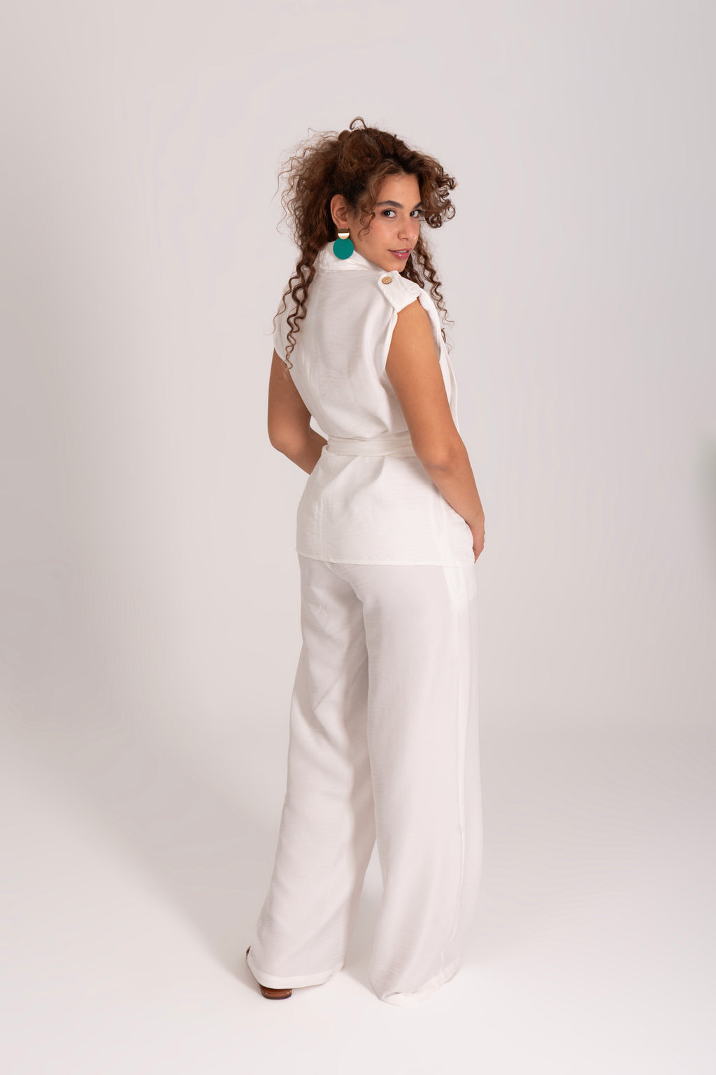 Soft Blended Linen Belted set