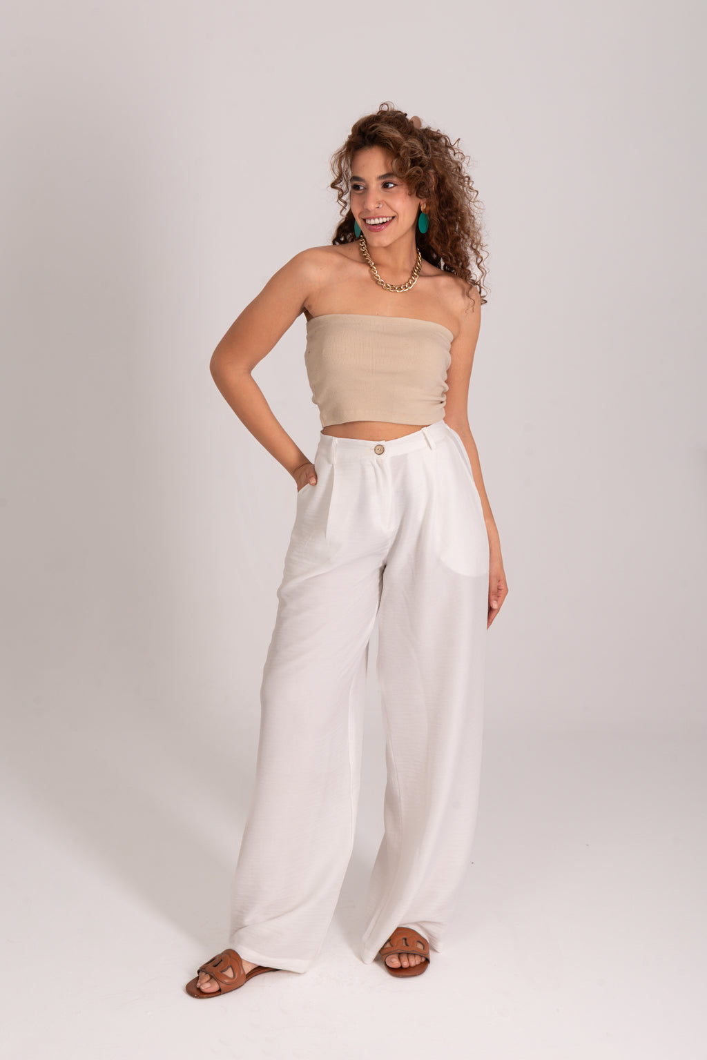 Soft Blended Linen Belted set