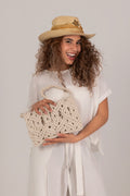 Cream Macrame Shoulder Bag