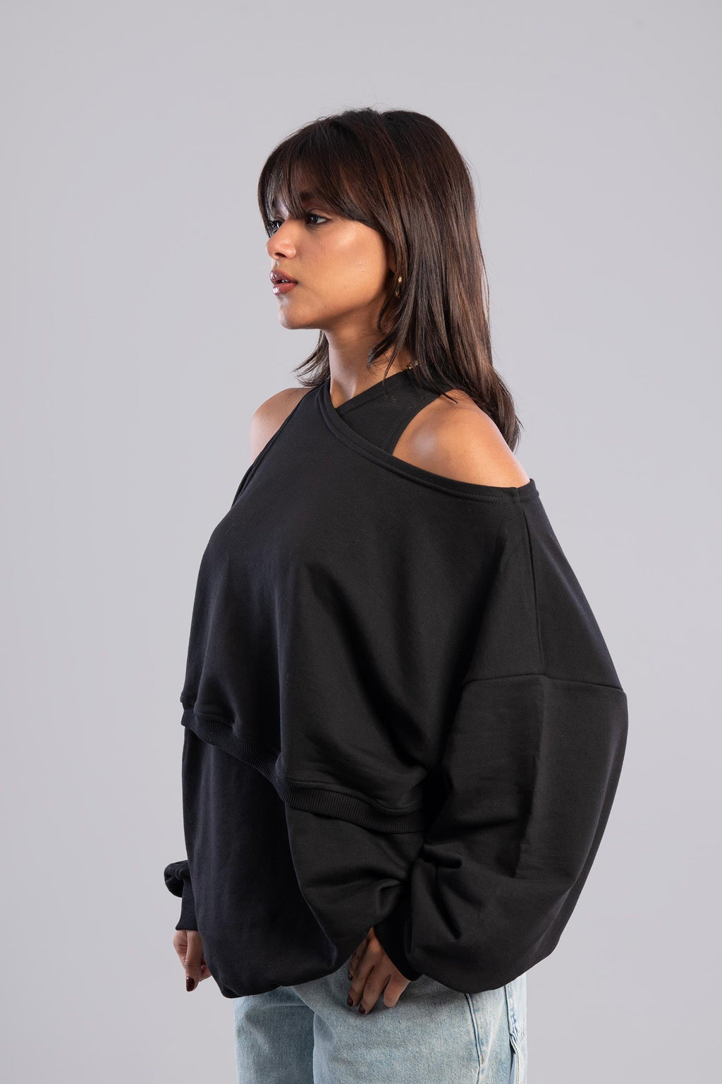 Cold Shoulder Sweatshirt - Amaze