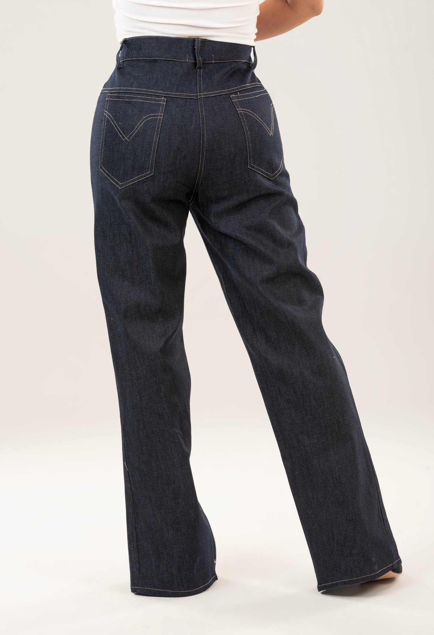 High-Waisted Wide-Leg Jeans – Denim