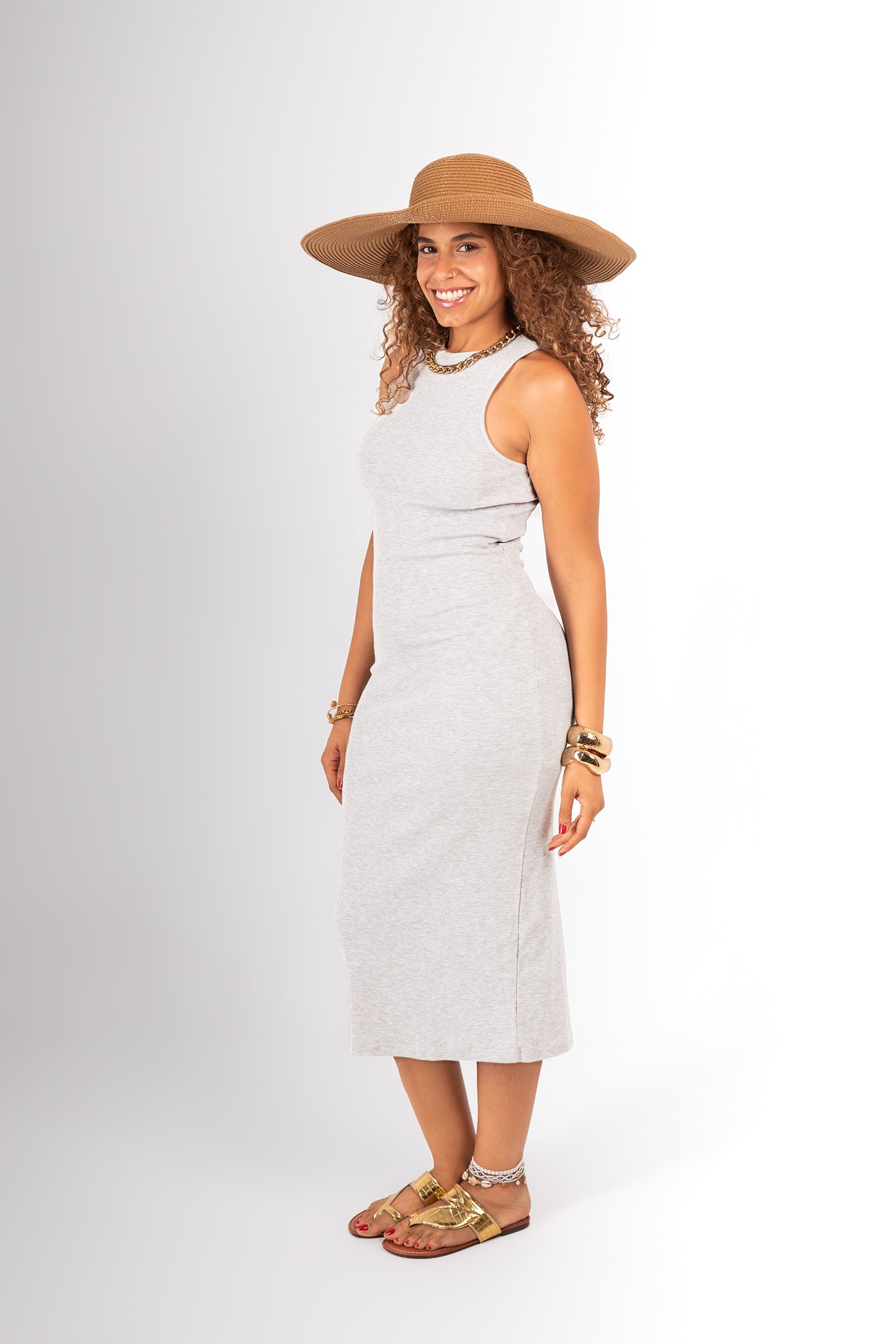 Ribbed fitted dress